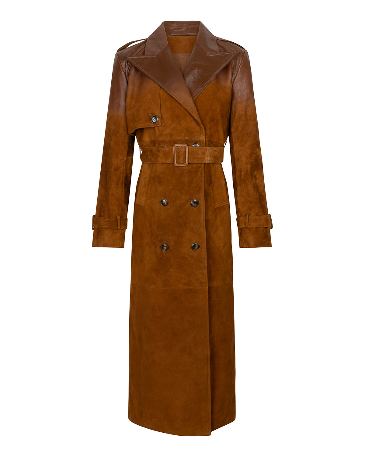 'GILLY' Suede Leather Trench