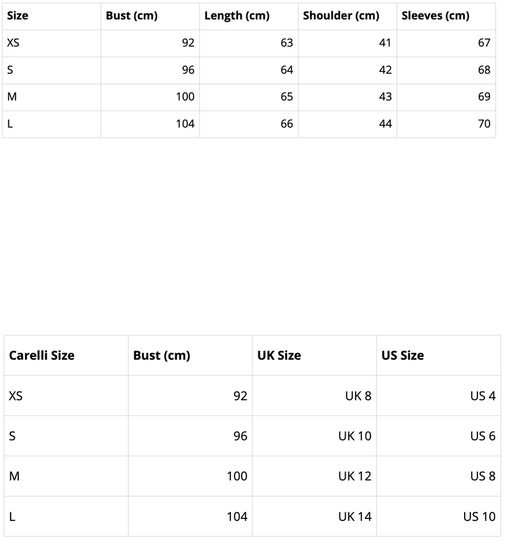 Size guide chart